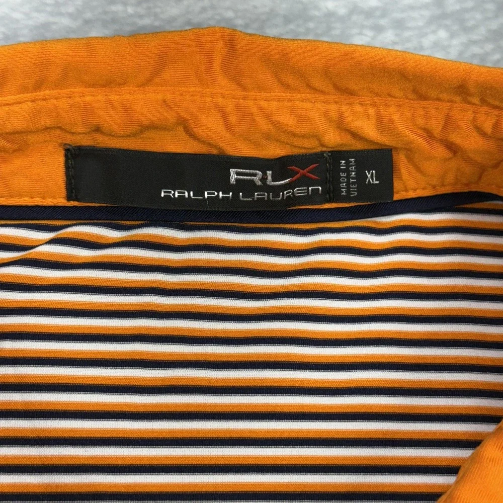 Ralph Lauren RLX Polo Shirt Mens XL Striped Golf Performance French Lick